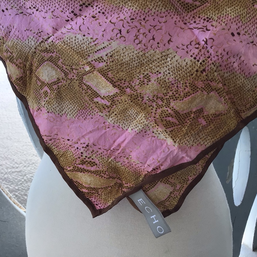 Echo Oversized Square Silk Scarf In Exotic Snake Print View 2
